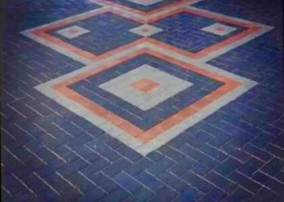 Block paving with pattern