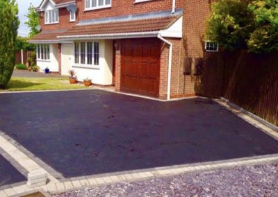 Large tarmac driveway