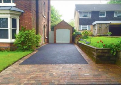 Long tarmac driveway