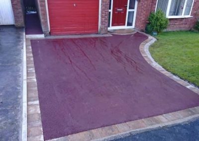 Red tarmac driveway for an alternative look