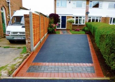 Tarmac driveway combined with block paving