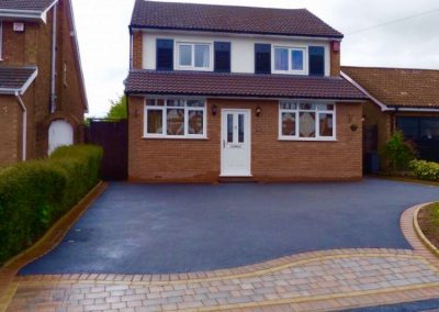 Tarmac driveway with block paving